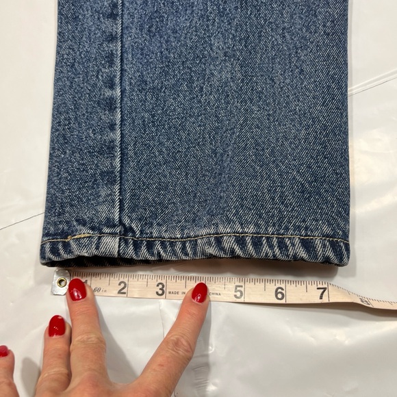 Woolrich Red Flannel Lined BLUE JEANS 36/34 MENS Denim Relaxed Fit Outdoor WORK - Picture 13 of 16